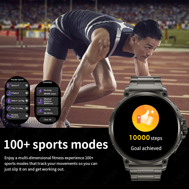 per Huawei Xiaomi GPS Astuto Della Vigilanza Degli Uomini da 1.85 pollici ultra HD Smartwatch HD Chiamata Bluetooth 710 Mah Grande Batteria sport Orologio fitness