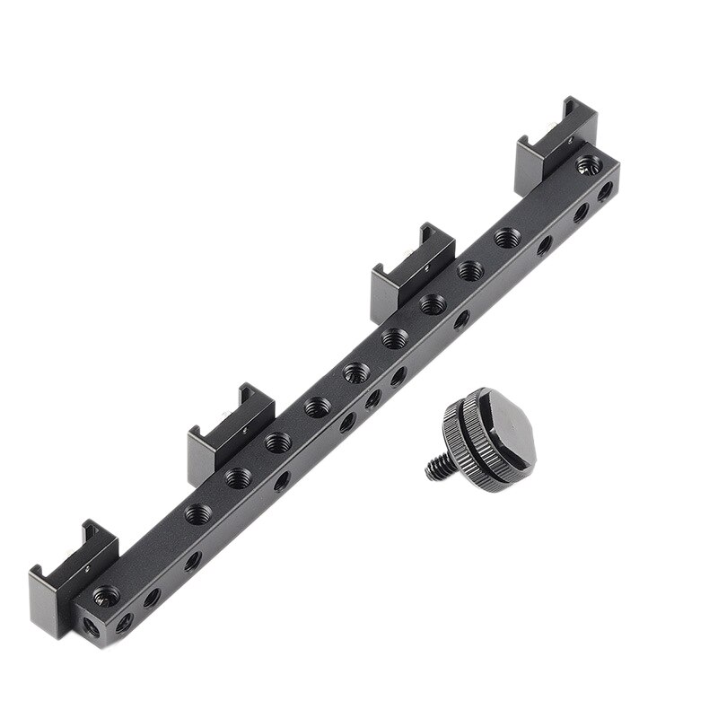 Hot Shoe Mount - Multiple 1/4" Thread Holes - Extension Bracket - Camera Accessory