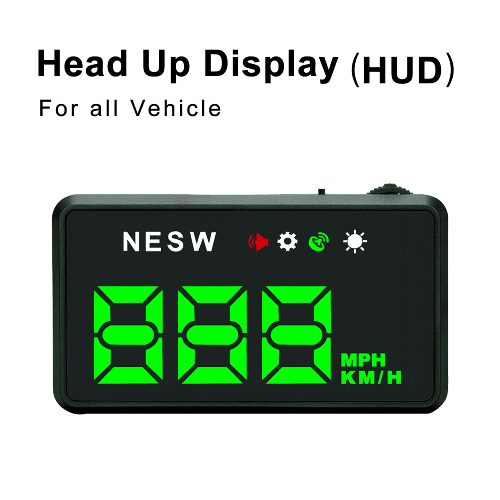 Universal HUD Head Up Display GPS Digital Speedometer with MPH for Cars Odometer Speed 3.5inch Large Screen