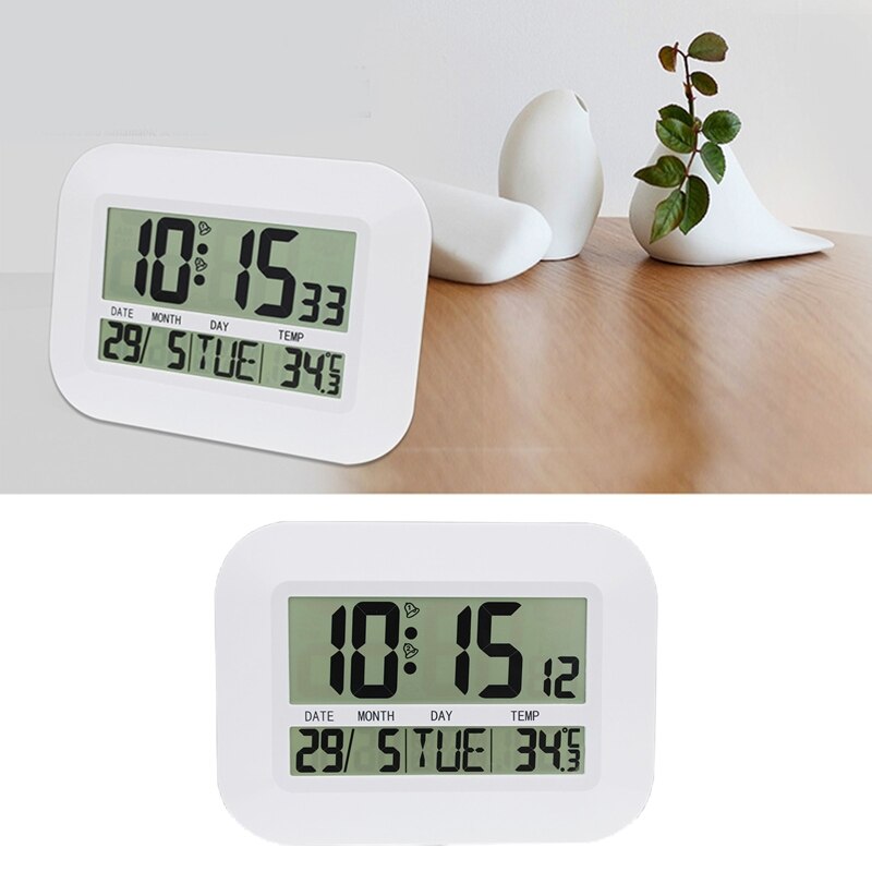 Home Electronic Perpetual Calendar Alarm Clock Temperature Large Screen Digital