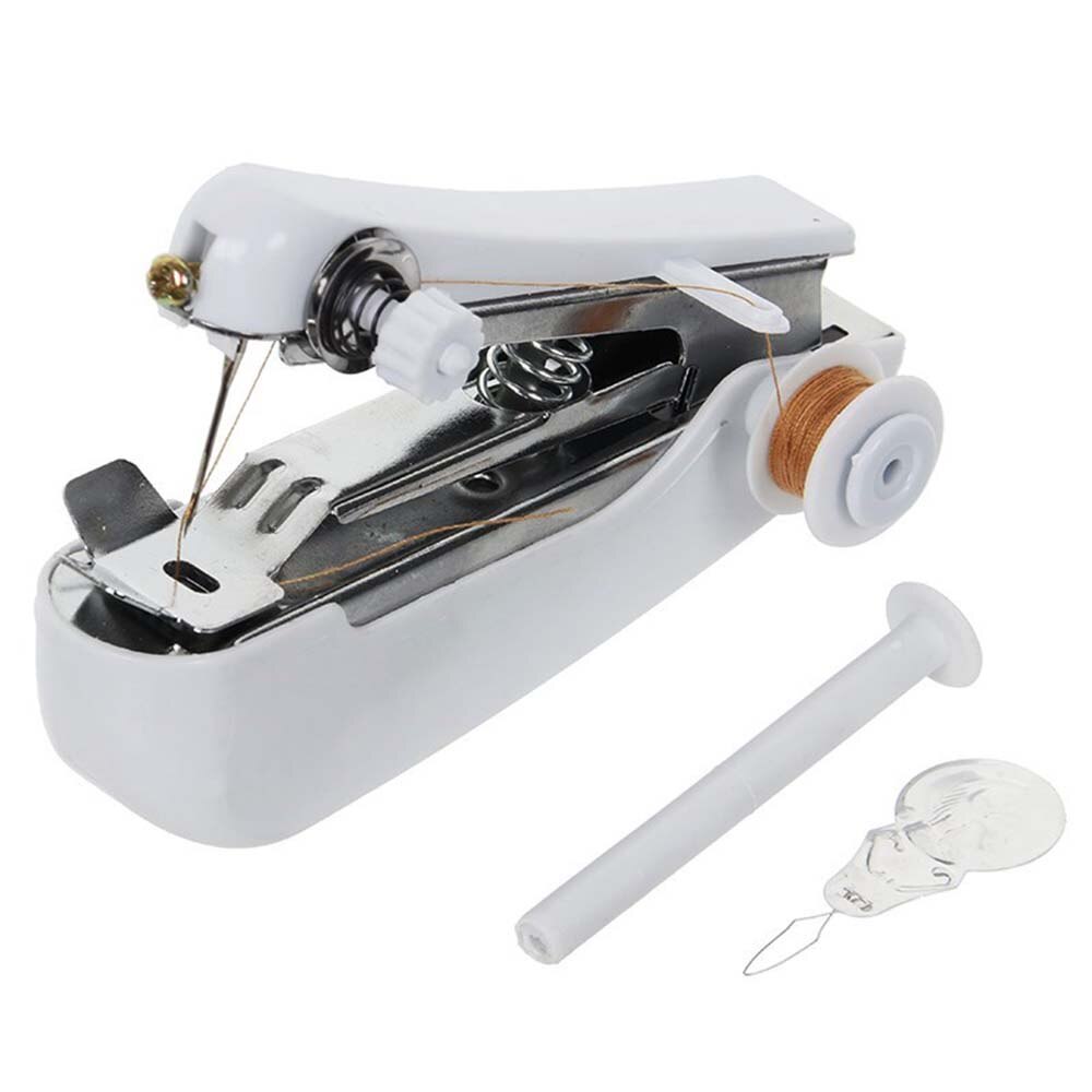 1pc Draagbare Mini Handleiding Naaimachine Eenvoudige Bediening Naaien Gereedschap Naaien Doek Stof Handige Handwerken Tool Willekeurige Kleur