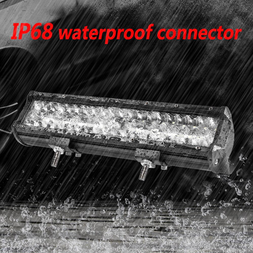 Aeobi-faisceau à faisceau d'inondation pour travail, étanche IP68, 240w, 80LED barres de lumière, pour conduite, camion, pour tracteur, bateau tout terrain, 12 pouces