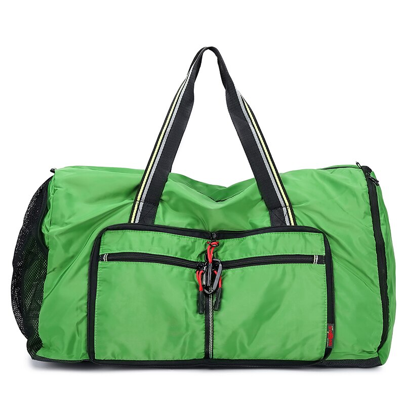 Yinjue Reistas Grote Vrouwen Reizen Handbas Weekender Sport Tas Op Wielen Man Nylon Opvouwbare Bagage Grote Capaciteit Duffle tas: Licht Groen