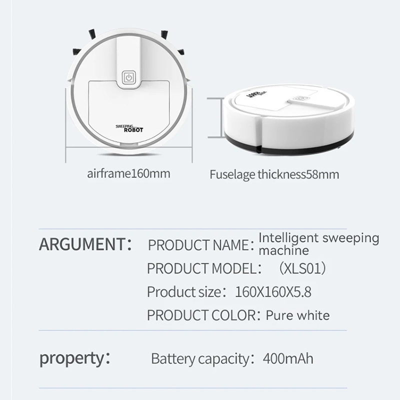 Xiaomi casa 3-in-1 robot spazzante intelligente Ricarica USB Telecomando ottavino elettrodomestico Regalo robot aspirapolvere pigro Nuova vendita calda