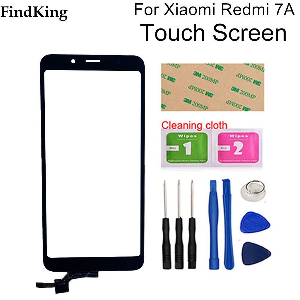 5.45'' Mobile Touch Screen For Xiaomi Redmi 7A Touch Screen Digitizer Panel Front Glass Sensor Replacement Parts Tools Adhesive: Black With Tools