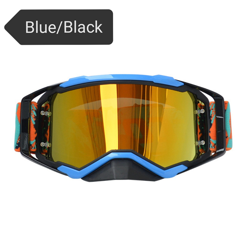 Mototorcycle Goggles Dirtbike Sunglasses Motocross Outdoor Sports Off-Road E-Bike ATV MTB Fits Men Women&#39;s Helmet Glasses 1Pair: A