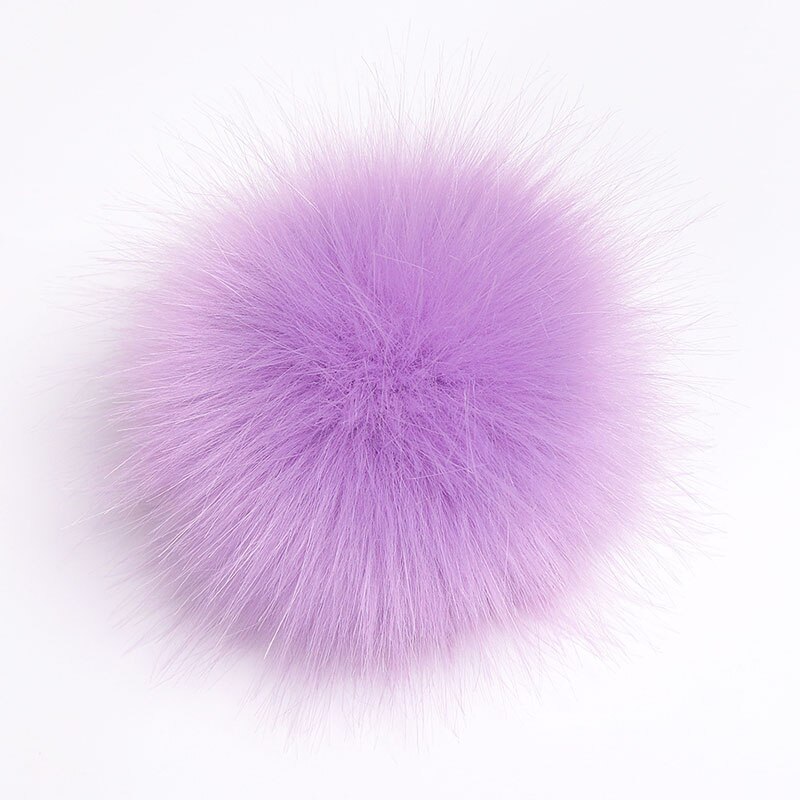 12cm lapin Pom Pom porte-clés véritable fourrure boule pompon voiture porte-clés lapin fourrure boule porte-clés Pompons sac breloques avec chaînes porte-clés: VIOLET