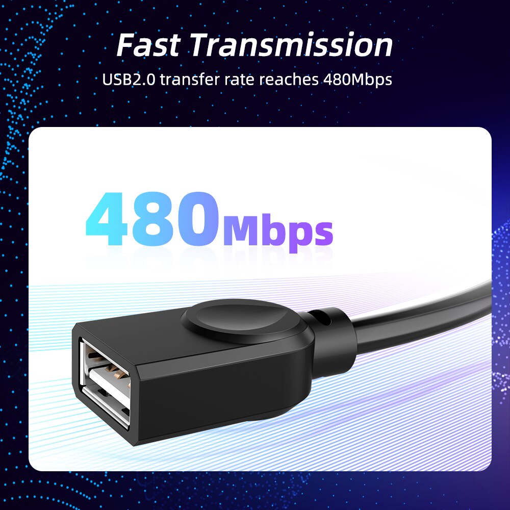 Extensor de Cable de extensión USB 2,0, Cable macho a hembra de velocidad rápida, extensor de Cable USB 2,0 para ordenador portátil, PC, extensión USB 1,5/3/5m