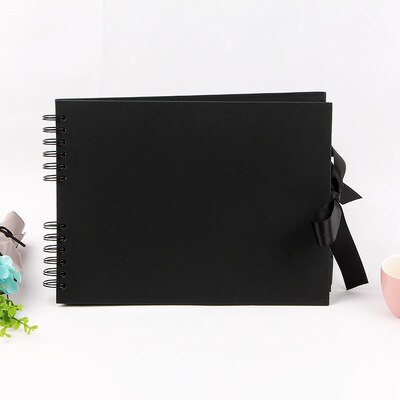 40 Sheets Photo Album Scrapbooking Memory Book Paper Wedding Blank Kraft Scrapbook Home Decor: Only Black Album
