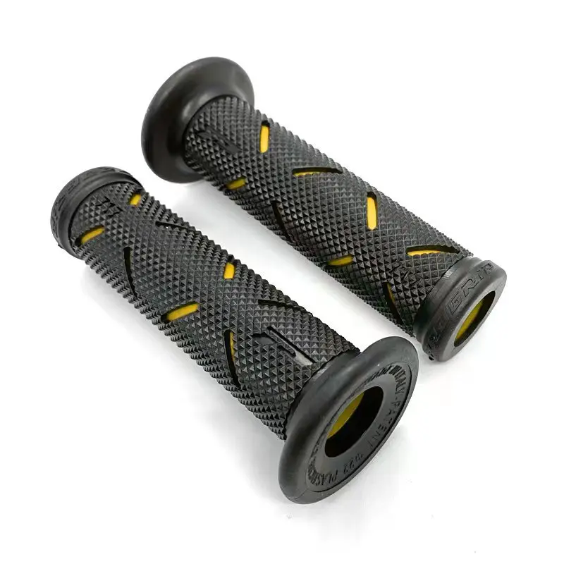 2 stücke 7/8 "22mm Universal-Motorrad griff griffe CNC Aluminium Gummi Rot Blau Gold Lenker griff für Roller E-Bike Motorrad: Armee Grün