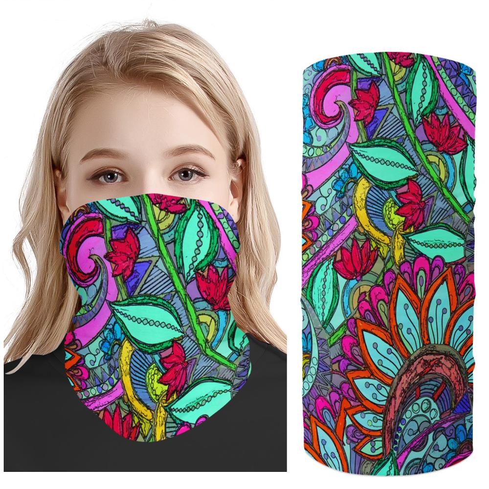 Polynesia Traditional Protective Head Scarf Women UV Protection Magic Face Cover Scarf Dust Wind Bandana Balaclava: tj04z28