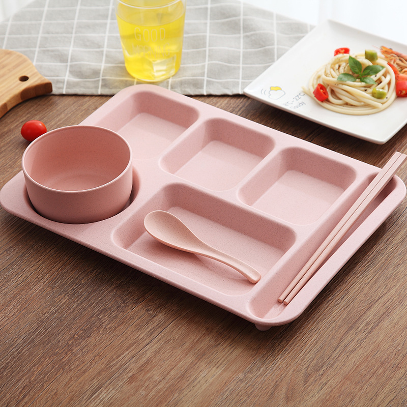 Ceramic Dividing Dinner Plate Breakfast Fruit Tray White Porcelain Restaurant Home Divided Food Dishes Adult Tableware: plum