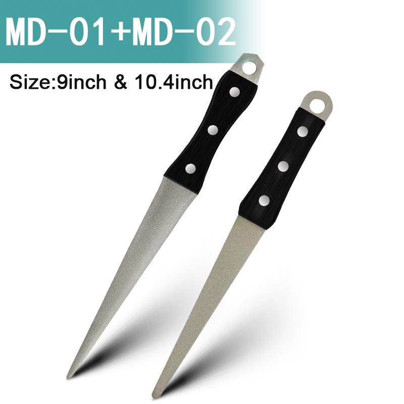 Afilador de cuchillos de diamante, superficie curva de acero Para afilar cuchillos, tijeras, piedra de afilar, herramienta de molienda de cocina: Azul cielo