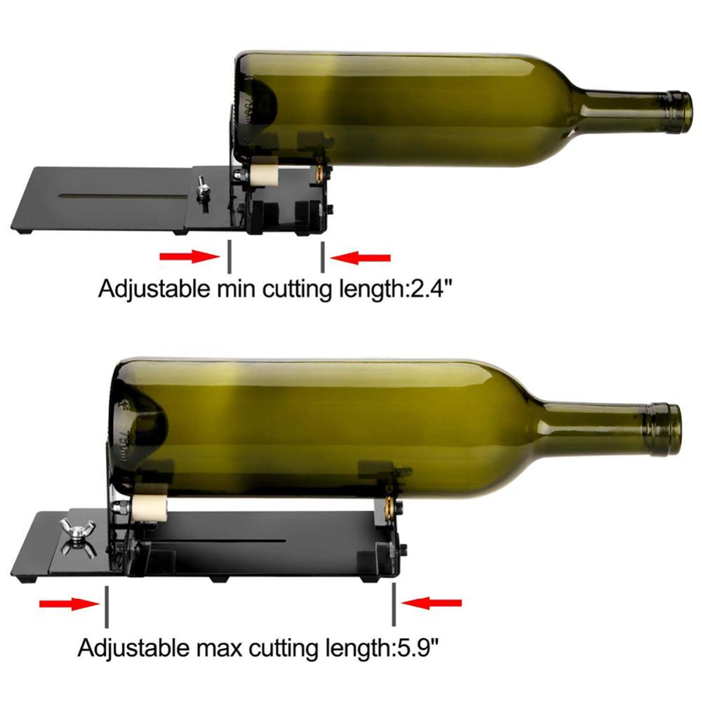 Glasflaske cutter skæreværktøj vin øl glas skulpturer cutter til diy glas skæremaskine metal pad flaskeholder