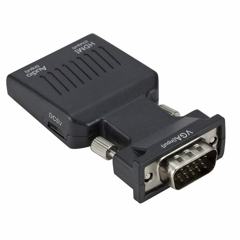HDMI zu VGA Video Konverter Adapter 1080p VGA zu HDMI Adapter für PC Laptop zu HDTV Projektor Video Audio HDMI-kompatibel zu VGA
