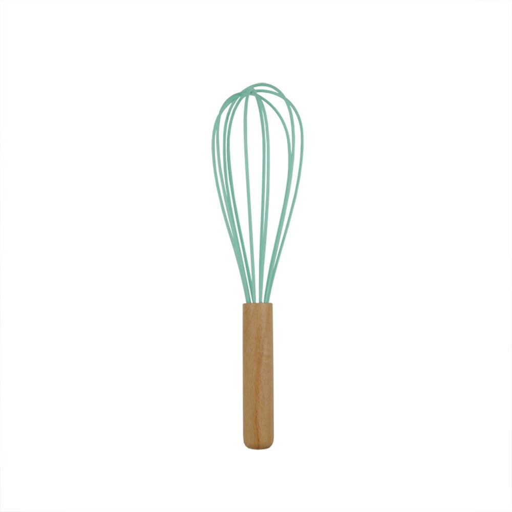 Wooden Handle Silicone Kitchenware Set for Non-stick Pan Kitchen Tool Accessories Spatula Spoon Clip Whisk Brush Ladle: Egg Beater