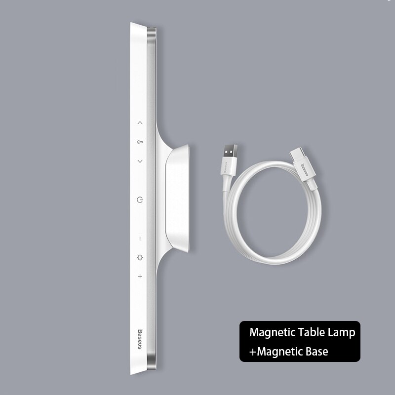 Baseus-Lámpara de mesa de escritorio magnética, luz LED de trabajo para estudio, luz de trabajo portátil con Control táctil para estudiantes, lectura, estudio, luces de búsqueda: Magnetic Light