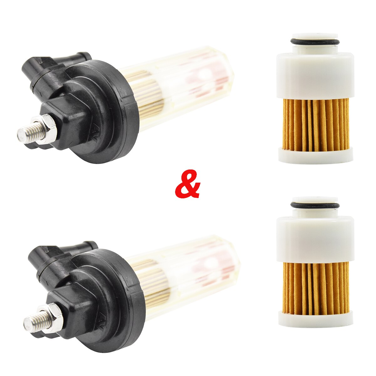 Bränslefilter för yamaha utombordare 50hp 60hp 70hp 75hp 80hp 90hp 95hp 100hp 115hp motor vattenavskiljare motor del 68v-24560-00: 2 uppsättningar