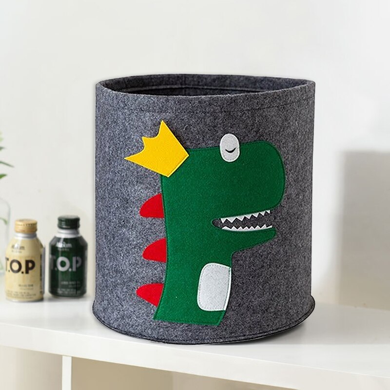 Baby Laundry Basket Sundries Storage Basket Foldable Toy Storage Bucket Dirty Clothes Container Folding Cartoon Animal Box: S7    storage bag / S   29x30cm