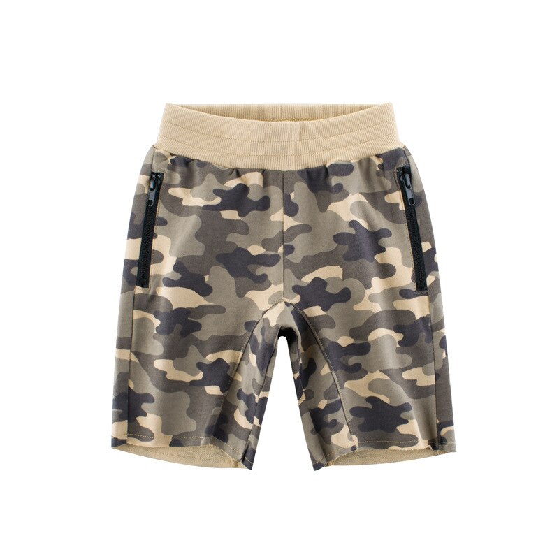 Sommer børnetøj baby boy camouflage shorts børn bomuld strandtøj sport strand shorts: 6215 khaki / 2t