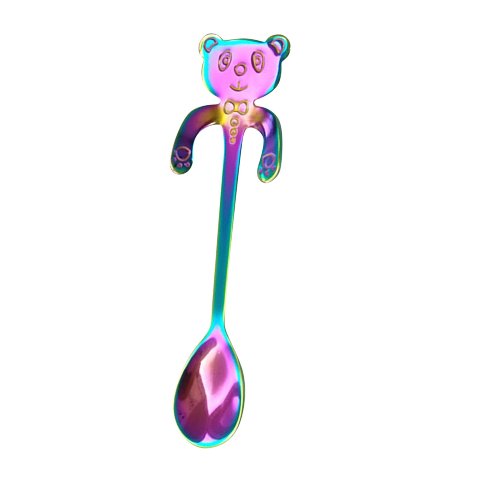 Cuillère à café en acier inoxydable, joli ours câlin cuillère à café pour Dessert collation crème glacée Mini cuillères vaisselle outils de cuisine: G