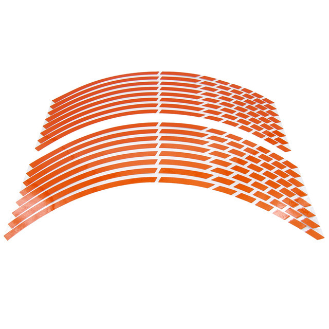 Pegatinas para rueda de motocicleta, calcomanías reflectantes de 17/18 pulgadas para Vespa Sprint, accesorios Er6n Ktm 1290, Super Adventure: Naranja