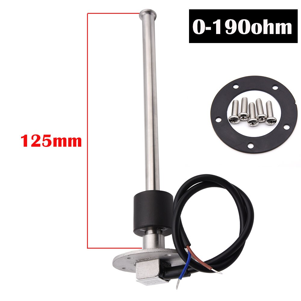 150-350mm Water Fuel Level Sensor Indicator 190ohm Fit 52mm Digital Water Gauge Tank Fuel Meter for Yacht Boat Car Motorcycle: 125mm-190ohm