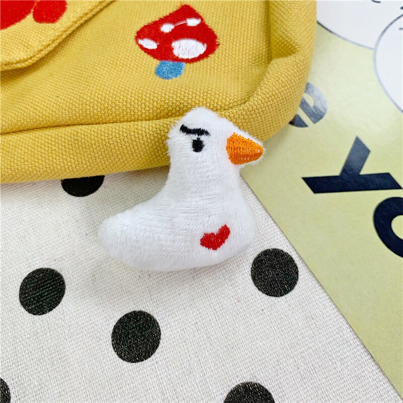 Nette Karikatur Weiße Ente Metall Emaille Brosche Persönlichkeit Modische Ente Abzeichen Stift modisch schick freundlicher Kleidung Rucksack Jewe: 14