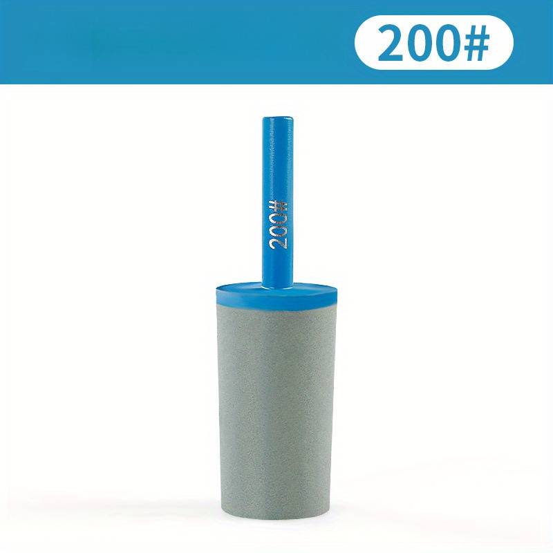 1pcs 50-1500Grit with 6mm Shank Diamond Resin Grinding Head Cylindrical Small Grinding Wheel Stone Relief Polishing Stone: Orange
