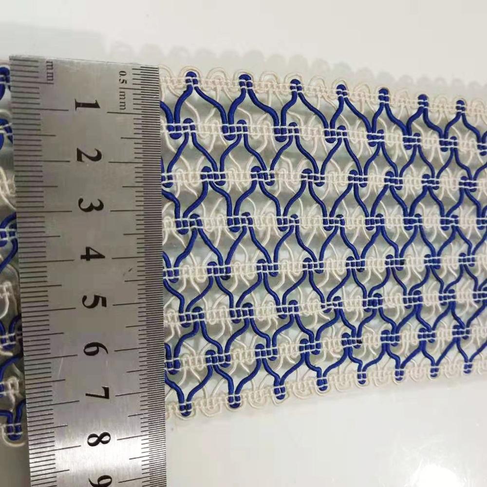 Elastyczna taśma na barana 7-8cm szerokość taśma poliestrowa torba na ubrania wstążka dekoracyjna ozdobna plecionka akcesoria koronkowe robić szycia: Przezroczysty