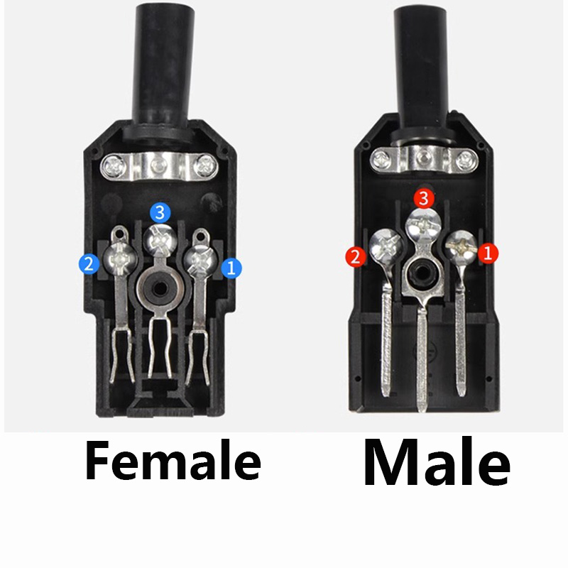 IEC Rechte Kabel Connector C13 C14 10A 250 V Zwarte vrouwelijke & mannelijke Plug Herbruikbare Power Connector 3 pin AC Socket