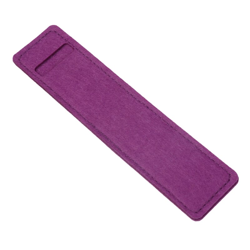 Felt Pen Case Holder Solid Color Fountain Pens Pouch Protective Sleeve Cover for Roller Ballpoint Gel Pen Pencil: Purple