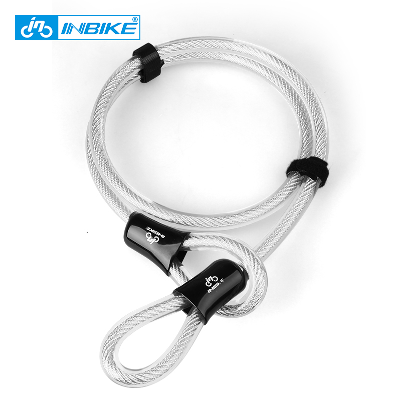 INBIKE – serrure en U antivol pour vélo de route et vtt, accessoires de cyclisme, câble de sécurité en acier robuste, jeu de serrures en U: White Cable Lock