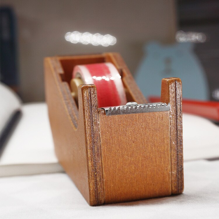 Houten Tape Dispenser, Kat Vorm Tape Houder, Zwart, Bruin, Grijs Home