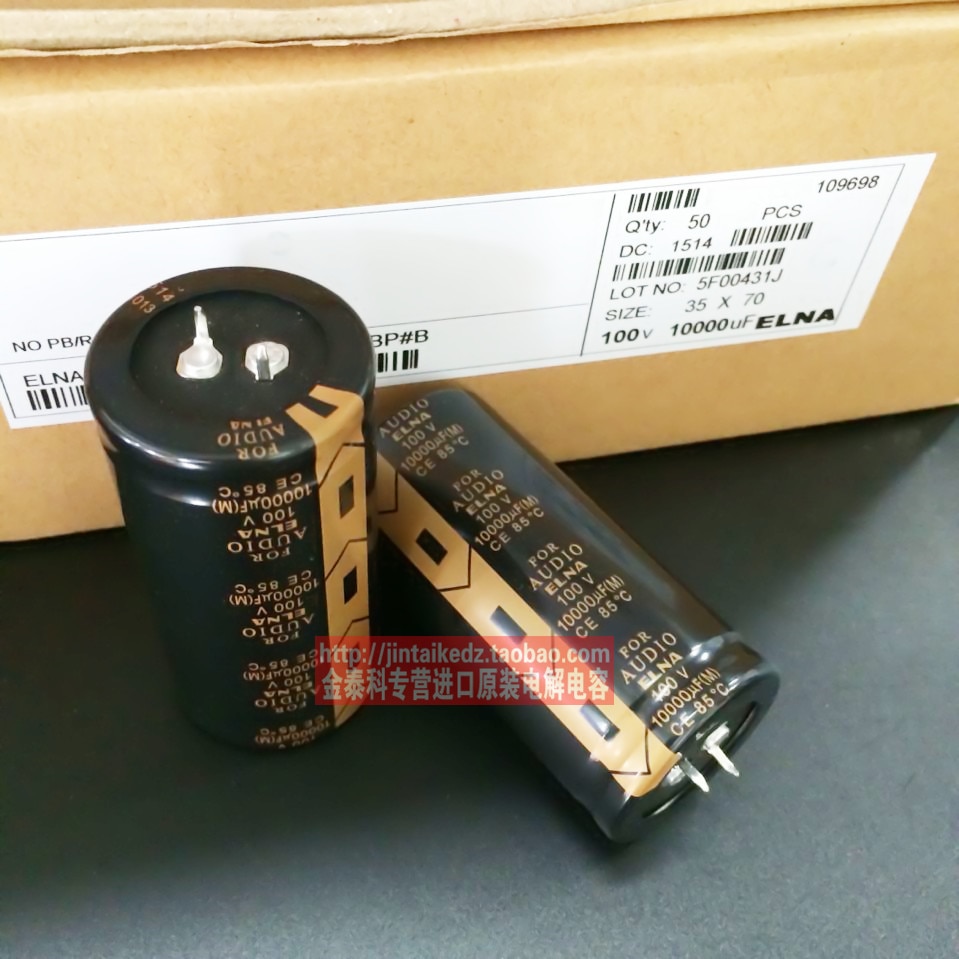 Condensateur électrolytique pour filtre AUDIO ELNA, 10000UF 63V 50v 80v 10000UF 100V 63v 10000UF, , original, bricolage, 2 pièces