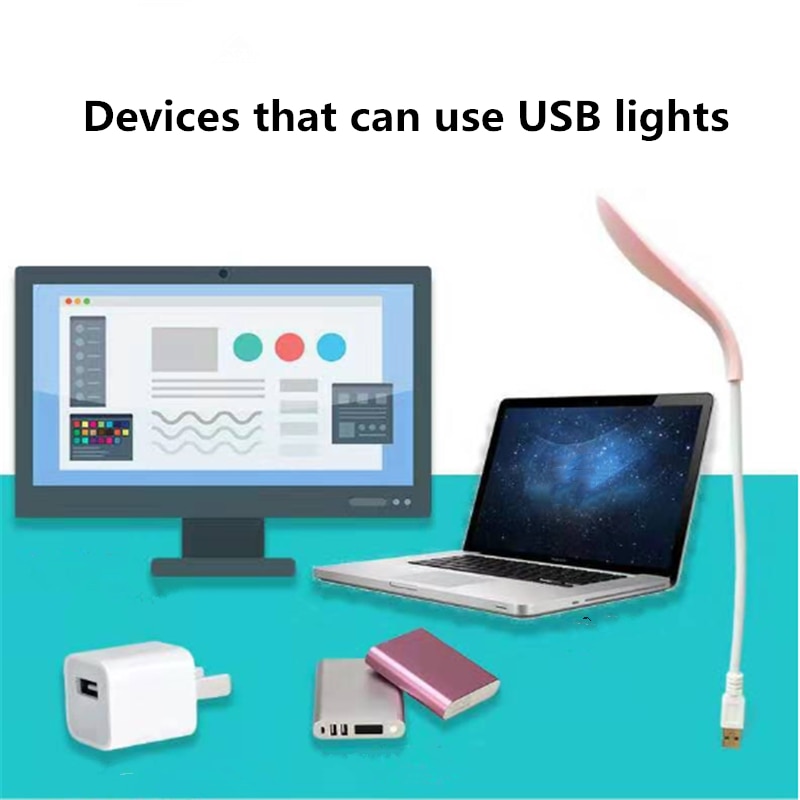 1Pc Opvouwbare Super Bright Usb Led Boek Licht Draagbare Leeslamp Licht Tafellamp Voor Power Computer Laptop Night verlichting