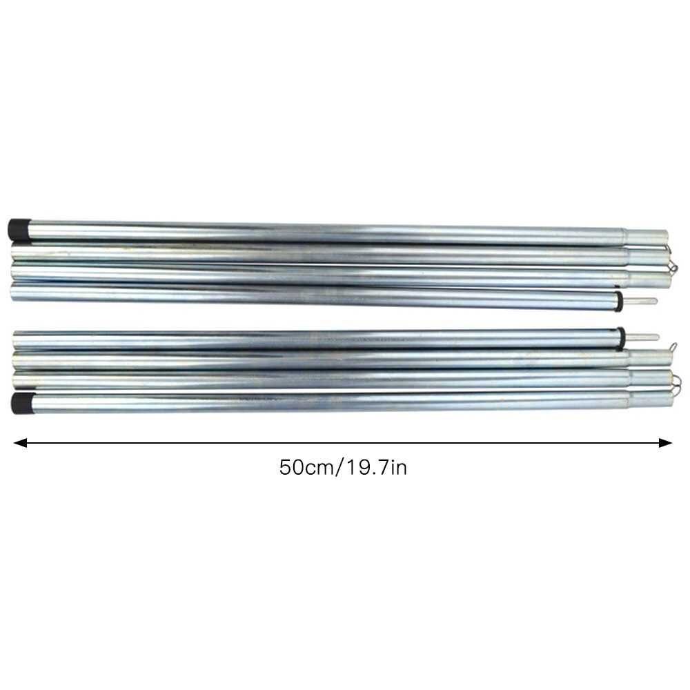 Barre de Support pour auvent de tente, en fer, ajustable, Portable, avec sac de rangement