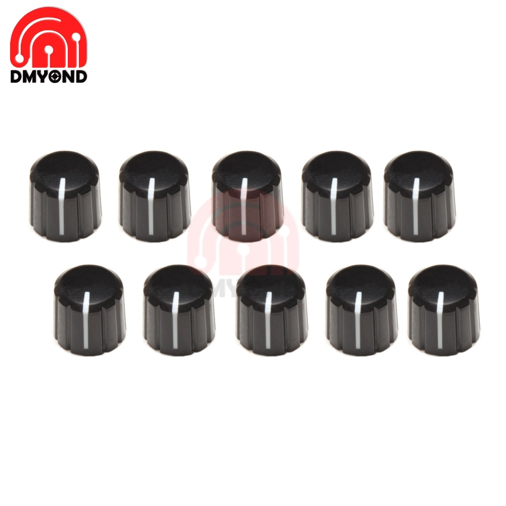 10 Uds 360 grados potenciómetro giratorio codificador de aleación de aluminio de la mitad Agujero del eje de mando de Sensor de interruptor para KY-040 ABS