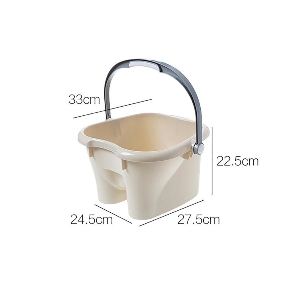 1PC Portable Plastic Foot Washing Bucket Japanese-style Foot Tub Massage Roller Foot Bucket Large Foot Bath Barrel Tool