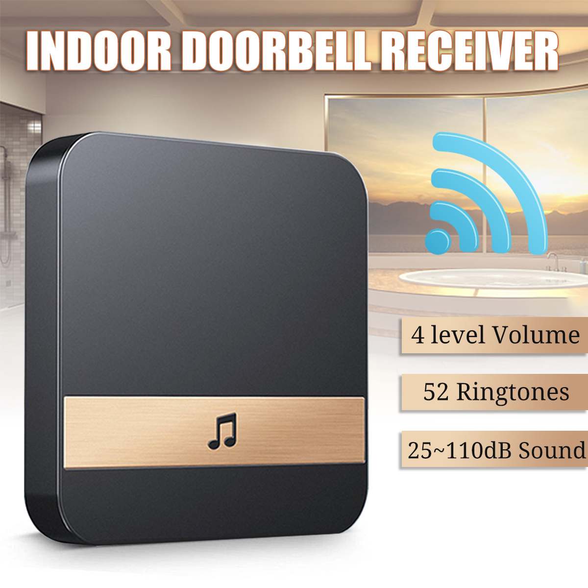 Høj lyd klokke dørklokke modtager ding dong til smart trådløs wifi video dørklokke hjemme sikkerhed indendørs intercom dørklokke