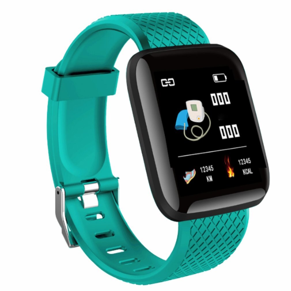 K4 IP67 Waterproof 1.3 Inch Full Touch Screen Heart Rate Blood Smart Sports Watch: Green
