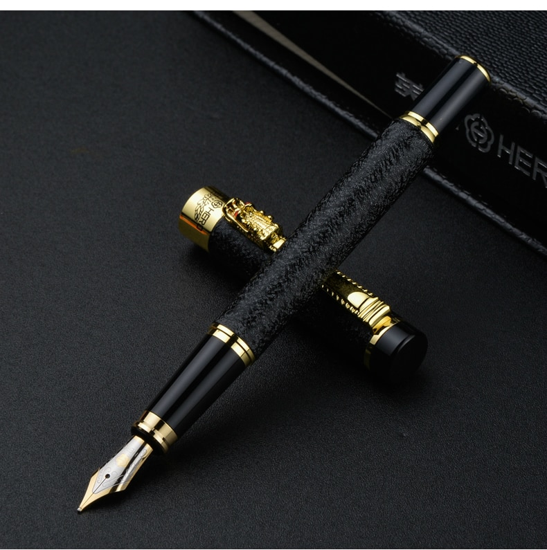 Authentic standard type Hero frosted 6006 metal calligraphy pen art fountain pen iraurita ink pen 0.5mm /1.0mm box set