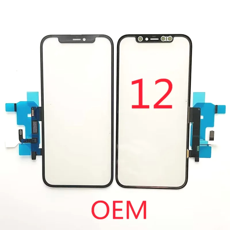 Ohne IC NoIC-Glas mit berühren-Digitizer mit OCA für iPhone 12 11 Profi Max TP Ersatz-Telefonreparatur: purpur