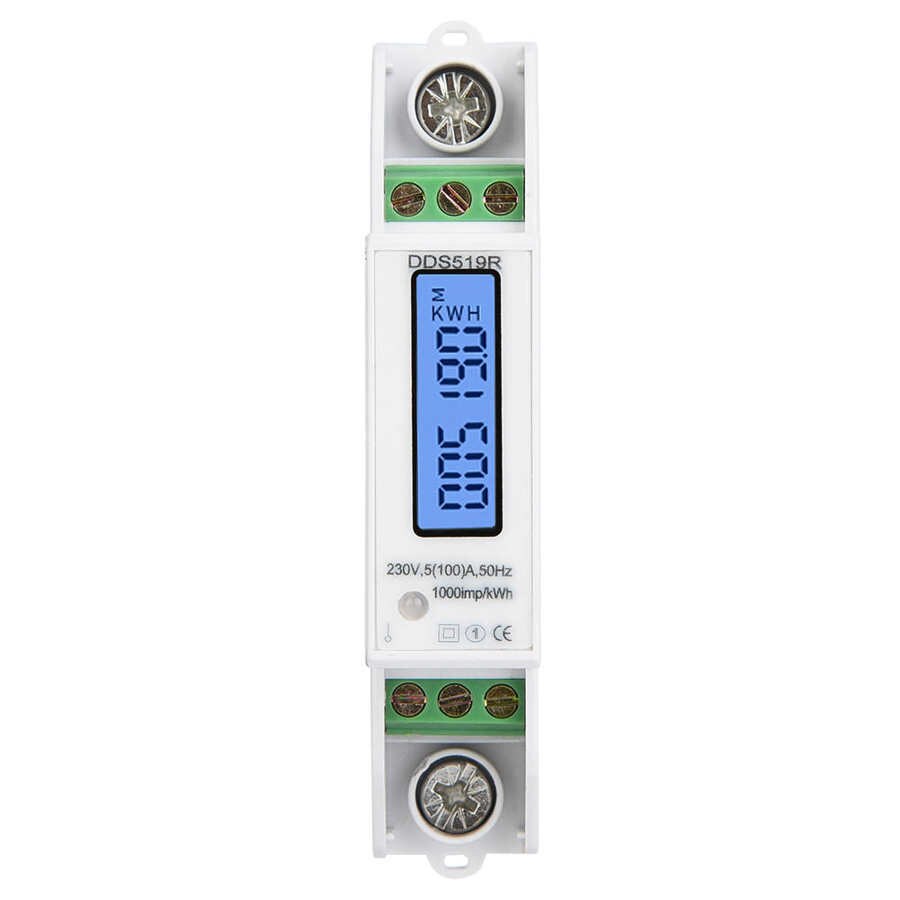 DDS519R Watt Hour Meter Smart Digital Display Household Energy Meter 1P 100A