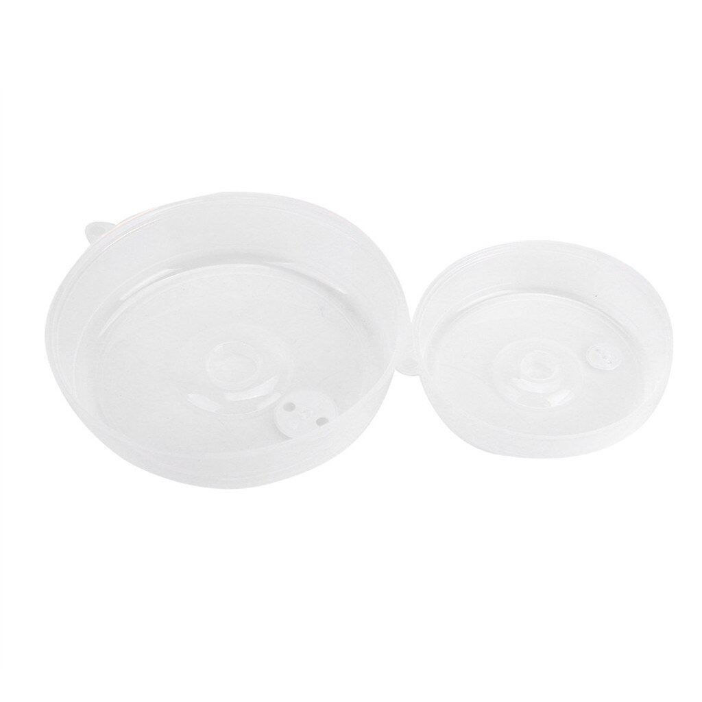 2PCS Plastic Microwave Plate Cover Clear Steam Vent Splatter Lid Food Dish
