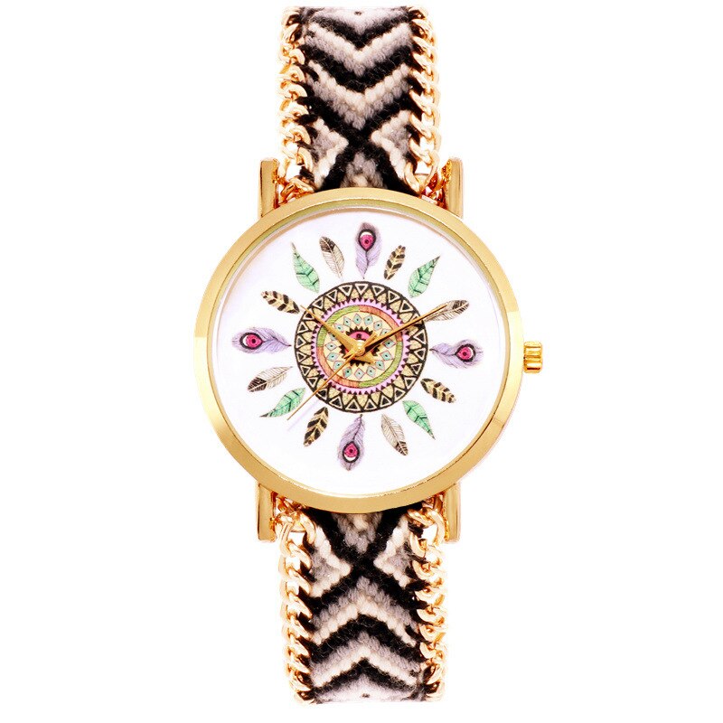 Montre à Air pour femmes, Style ethnique, tissé à la main, chaîne en laine, attrape-rêve, Simple, , bijoux, bricolage: B-2