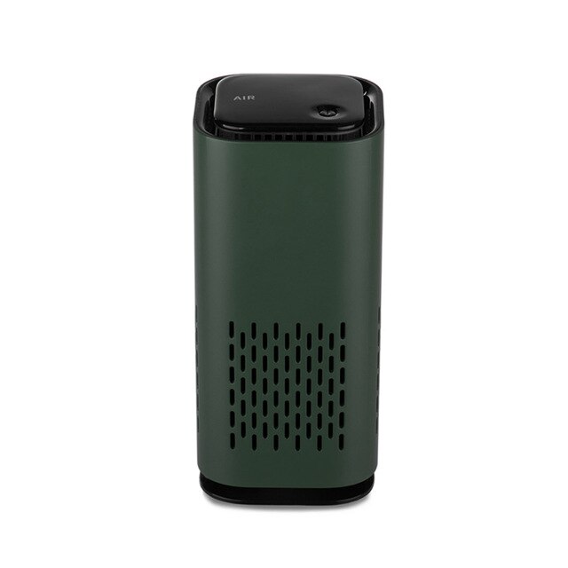 Air Purifier Anion Air Purification Activated Carbon Air Freshener Ionizer Cleaner Dust Cigarette Smoke Remover USB: Green