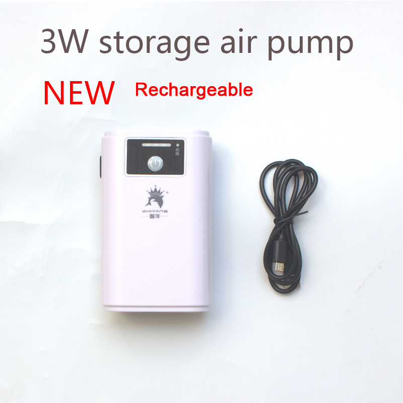 mini akwarium USB pompa powietrza tlenu Protable samochód natleniony akwarium odkryty wędkowanie AC/DC akumulator litowy akumulator: 3W Rechargeable