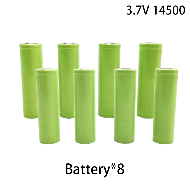 100% original high 14500 lithium battery, high-power 3.7V rechargeable battery, multifunctional and durable 500mAh: Gold