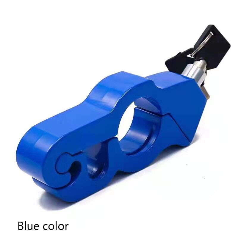 2 Schlüssel Motorrad Lenkers chloss Diebstahls icherung Motorrad Elektro fahrzeug Aluminium legierung Schloss solide imitierend stehlen Schlösser: Blau